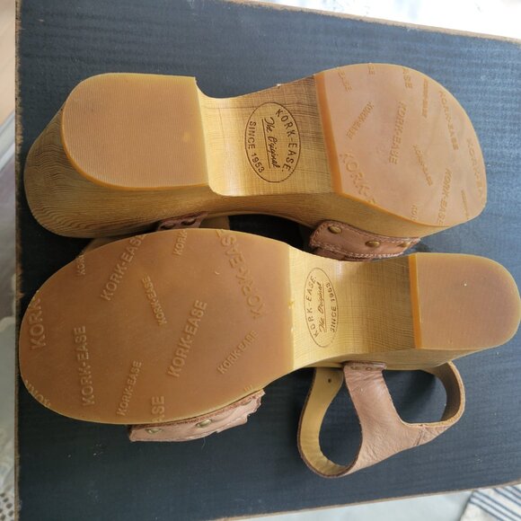 Korks by Kork-Ease Platform Wedge Womens 6M/36.5 Sandal Tan with Straps BOHO - Picture 3 of 9